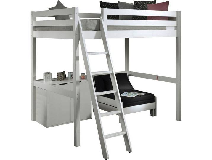 Vipack Hochbett (Made in Europe) Hochbett mit 140 x 200 cm Liegefläche, inkl. Kommode und Schlafsessel