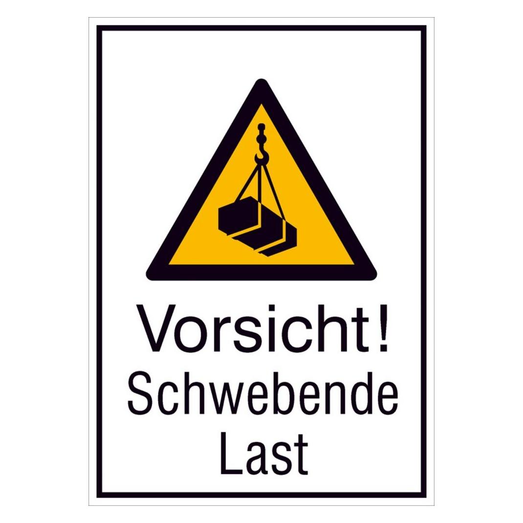 Wolk Warn-Kombischild Vorsicht! Schwebende Last Aluminium B x H 262 mm (11.A8047)