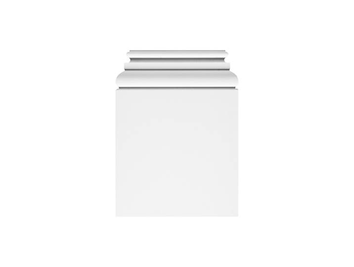 Wandzierelement Pilasterfussstück „K 254“ - 53.5 cm Weiss Orac Decor