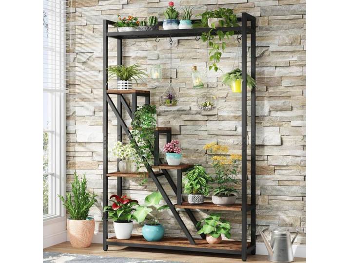Tribesigns Support pour plantes d'intérieur à 7 niveaux Grande étagère en métal de 180 cm pour jardin balcon salon