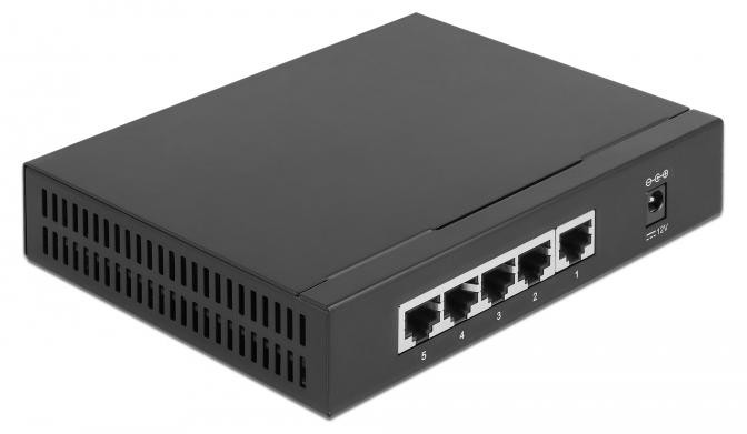 Delock 2,5 Gigabit Ethernet switch met 5 poorten