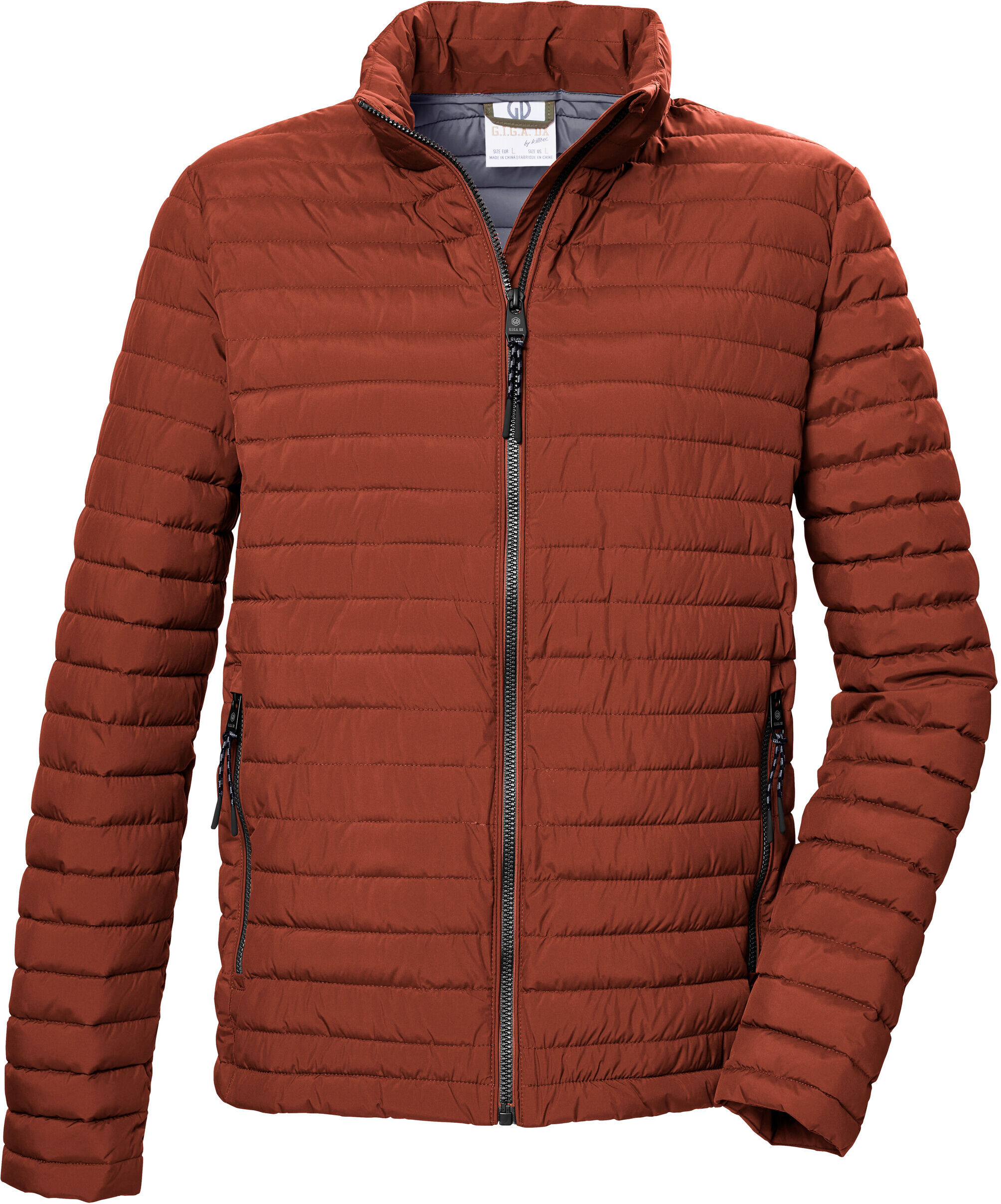 Steppjacke "GS 85 MN QLTD JCKT", Herren, Gr. L, rot (rostrot), Obermaterial: 100% Polyester.Futter: 100% Polyester.Füllung: 100% Polyester, G.I.G.A. DX BY KILLTEC, Jacken Steppjacke, leichte, winddichte und wasserabweisende Herrenjacke rostrot L