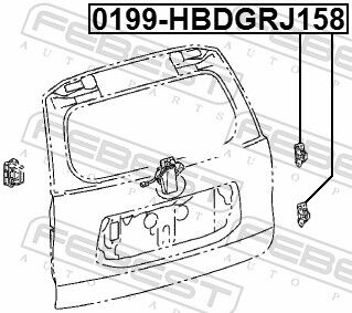 Febest Türscharnier 0199-Hbdgrj158 Für Toyota