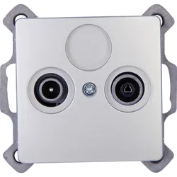 Kopp 921320081 PARIS - Antennensteckdose TV/RF, Farbe: silber