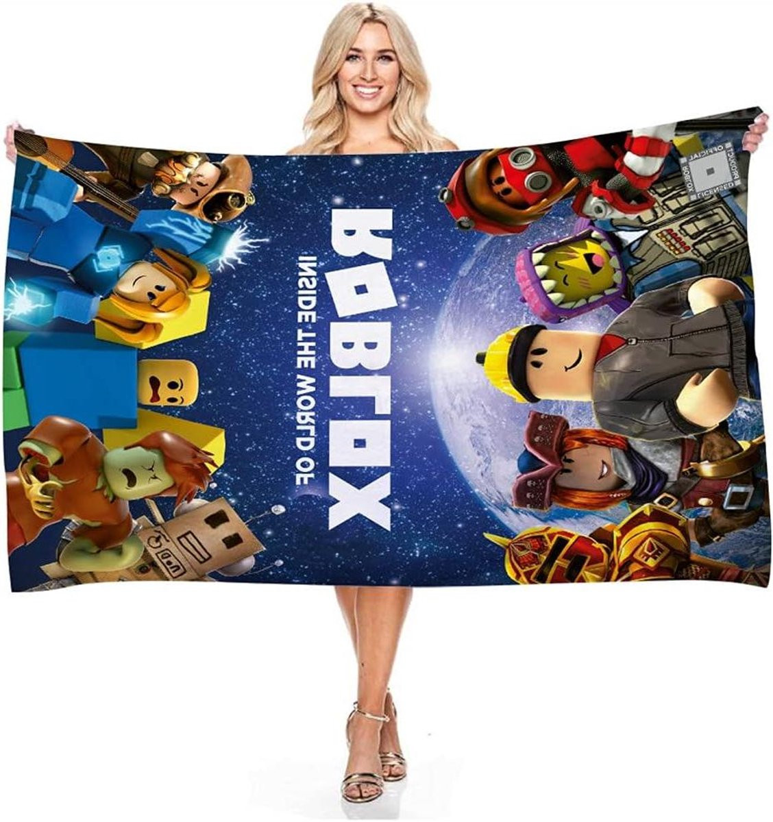 Gestreept Strandlaken - Sneldrogende Badhanddoek - 80 x 135 cm