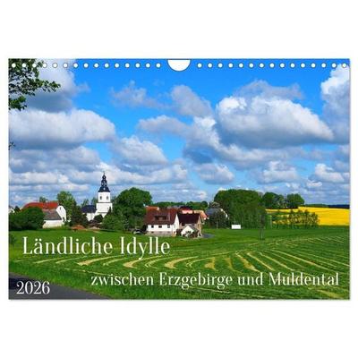 Ländliche Idylle zwischen Erzgebirge und Muldental (Wandkalender 2026 DIN A4 quer), CALVENDO Monatskalender