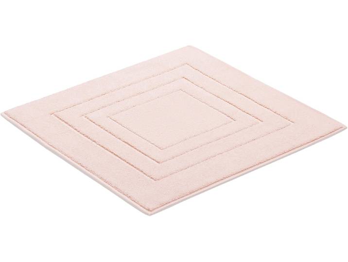 Badematte VOSSEN Feeling Gr. 4, lila (flieder), H:10mm, Baumwolle, Badematten, Badematte, Badteppich, Uni-Farben, mit Bordüre, Hoch-Tief Effekt, reine Baumwolle