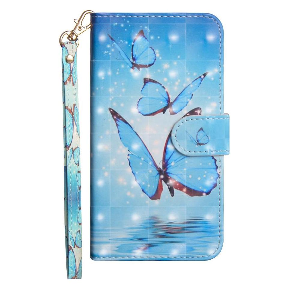 Cover-Discount Xiaomi Mi 10 / 10 Pro - Etui Glitzer Effekt Schmetterling blau (Xiaomi Mi 10, Xiaomi Mi 10 Pro) (101906756I)