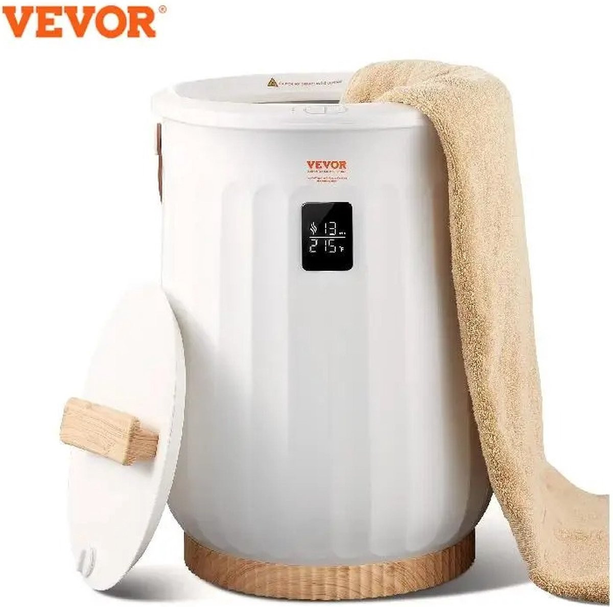 VEVOR Luxe Handdoekverwarmer met LED-scherm en timer - 20L - Wit