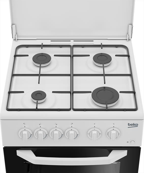 Beko Cucina A Gas Css42014fw-nero, Bianco