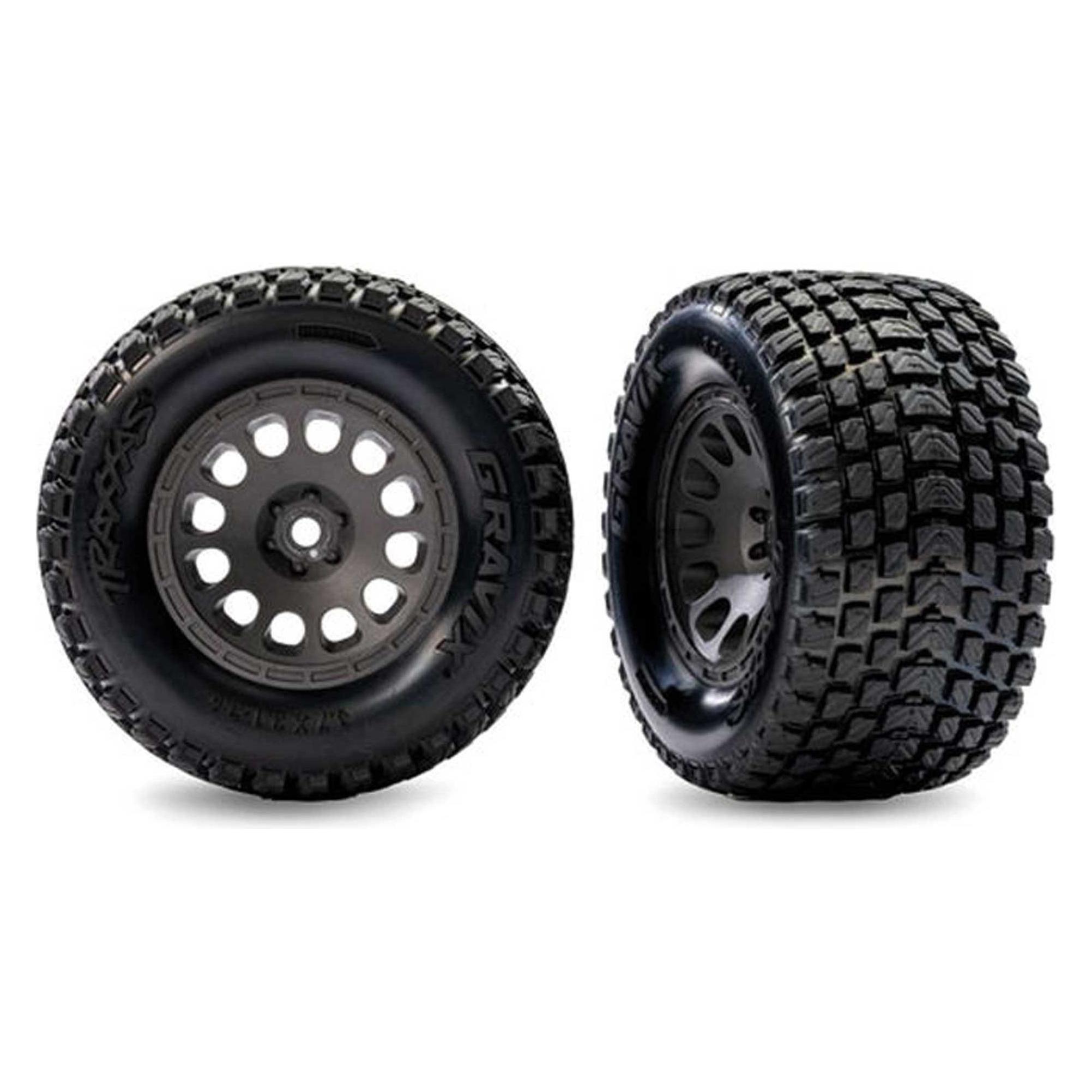 Traxxas Reifen Gravix vorne auf Felge grau (2) Mini XRT (TRX10772-GRAY)