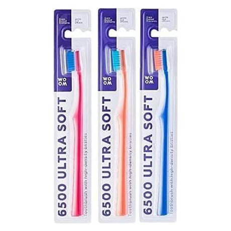 Woom Brand 6500 Ultra Soft Toothbrush 3Pcs (Extra weich, 3x) (4751033920709)