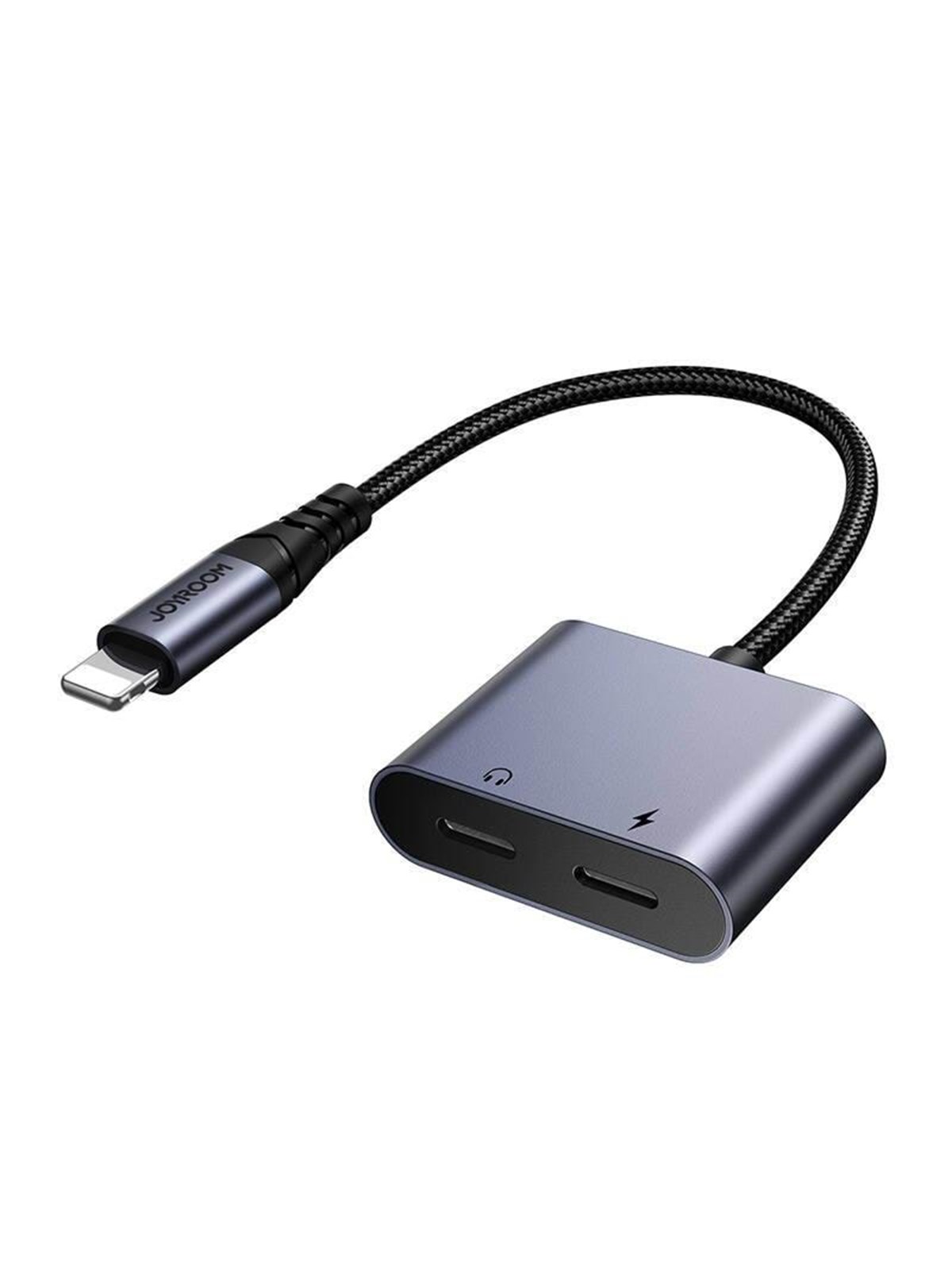 Joyroom 2-in-1 Audio adapter SY-L02 Lightning to Double Lightning (black) USB-Hubs - Schwarz