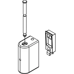 HSK Ersatzteile Wandhalter oben rechts, Chrom, E88310-OR-41 E88310-OR-41