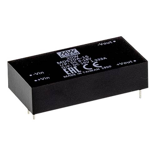 MEAN WELL MDS20B-24 DC/DC-Wandler 24V 24V 0.833A 20W Anzahl Ausgänge: 1 x Inhalt 1St.