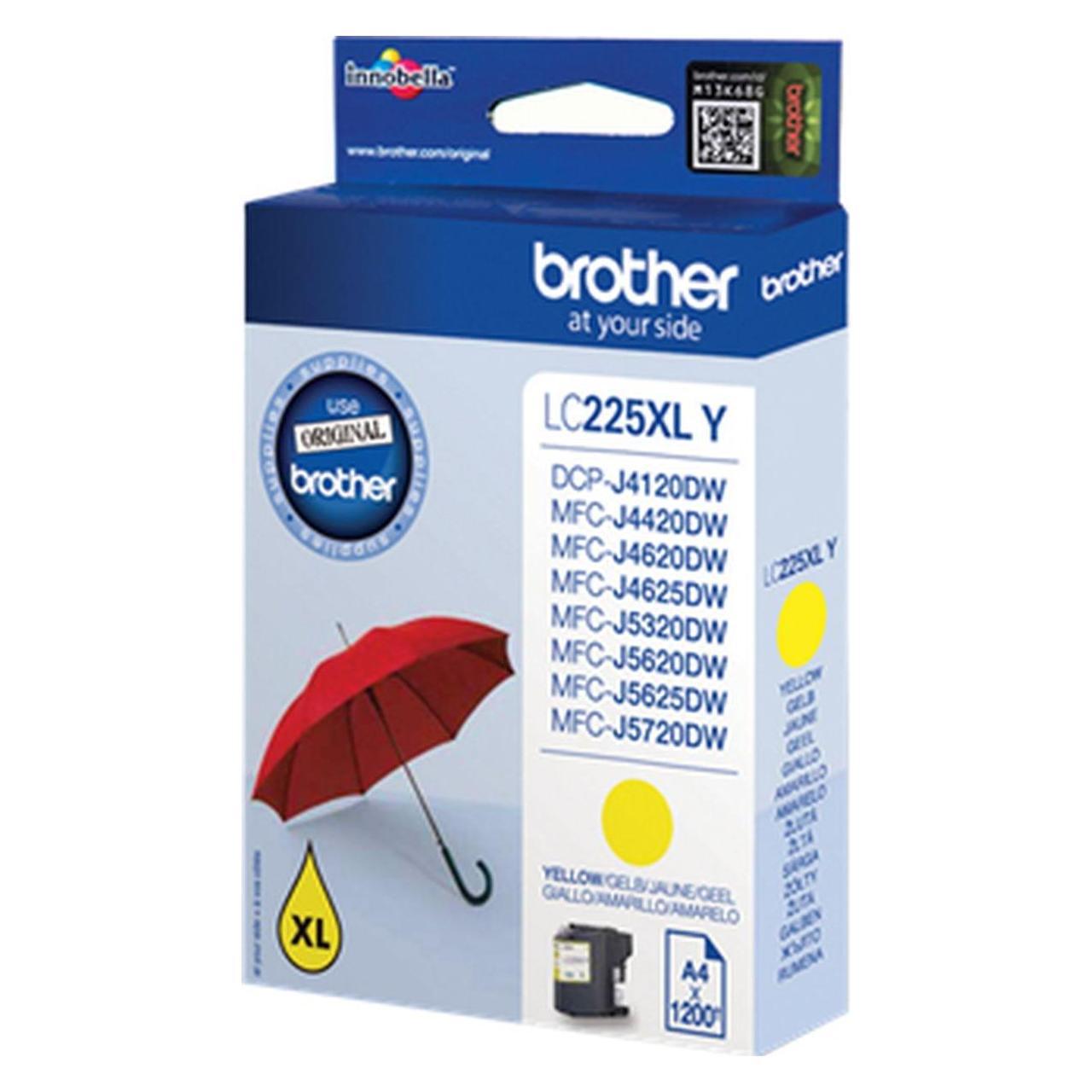 Brother LC225XLYBP - Hohe Ergiebigkeit - Gelb (Y) (LC225XLYBP)