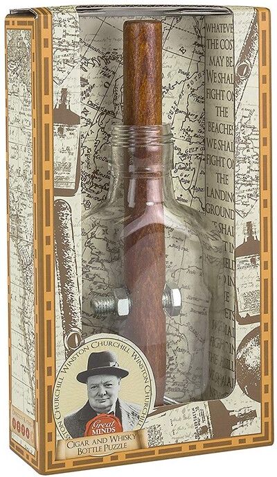 Professor Puzzle Great Minds - Churchill's Cigar and Whiskey Bottle Puzzle