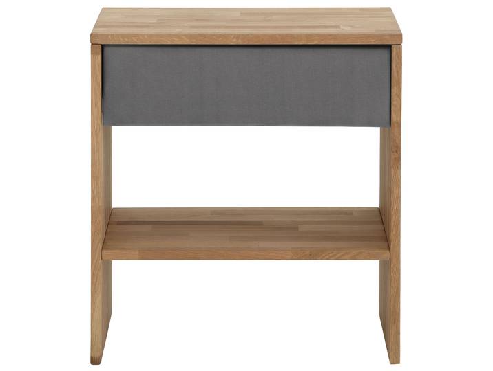 Nachttisch HOME AFFAIRE Cavan , grau (anthrazit, natur, natur), B:60cm H:65,5cm T:42cm, Tische, Nachttisch, passend zur Boxspringbett-Serie Cavan