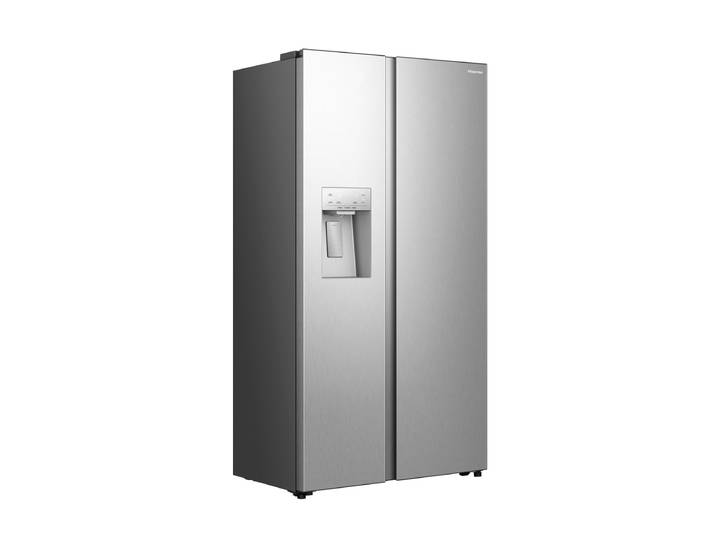 HISENSE Side-by-Side RS5P528ST , Energieeffizienz: E, silber (inox), B:91,1cm H:178,6cm T:61,5cm, Kühlschränke, Wasser-& Eisspender, Side-by-Side