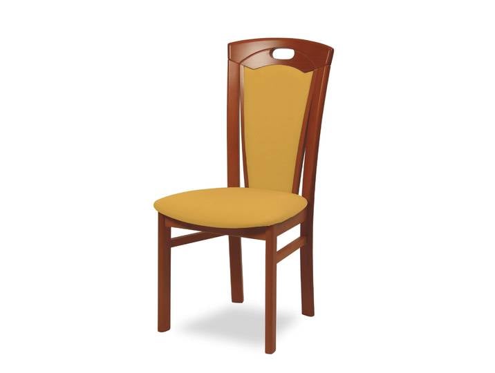 Esszimmerstuhl HOME AFFAIRE FERDI Made in Italy, Massivholz , gelb (kirsch, yello, kirschbaum, gelb), B:48cm H:100cm T:57cm, Massivholz, Stühle, Esszimmerstuhl, Bezug Feinstruktur (wasser- und fleckabweisend) oder Struktur