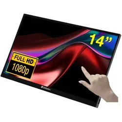 Verbatim 49591 Computerbildschirm 35,6 cm (14") 1920 x 1080 Pixel Full HD LCD Touchscreen Schwarz