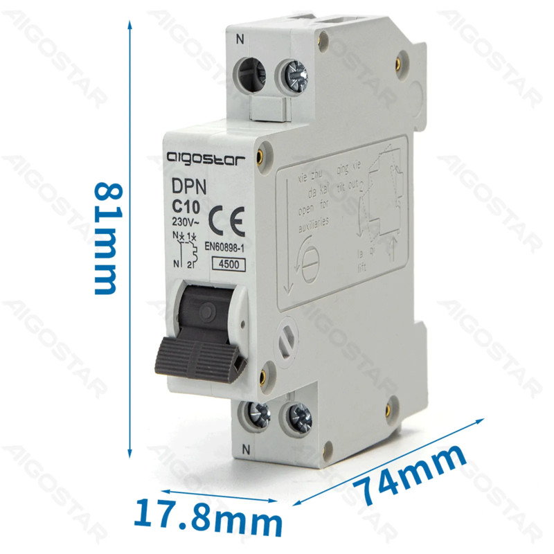 Aigostar aardlekschakelaar Type AC 2P 25A Wit