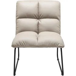 Sessel Eleina Taupe Lederlook