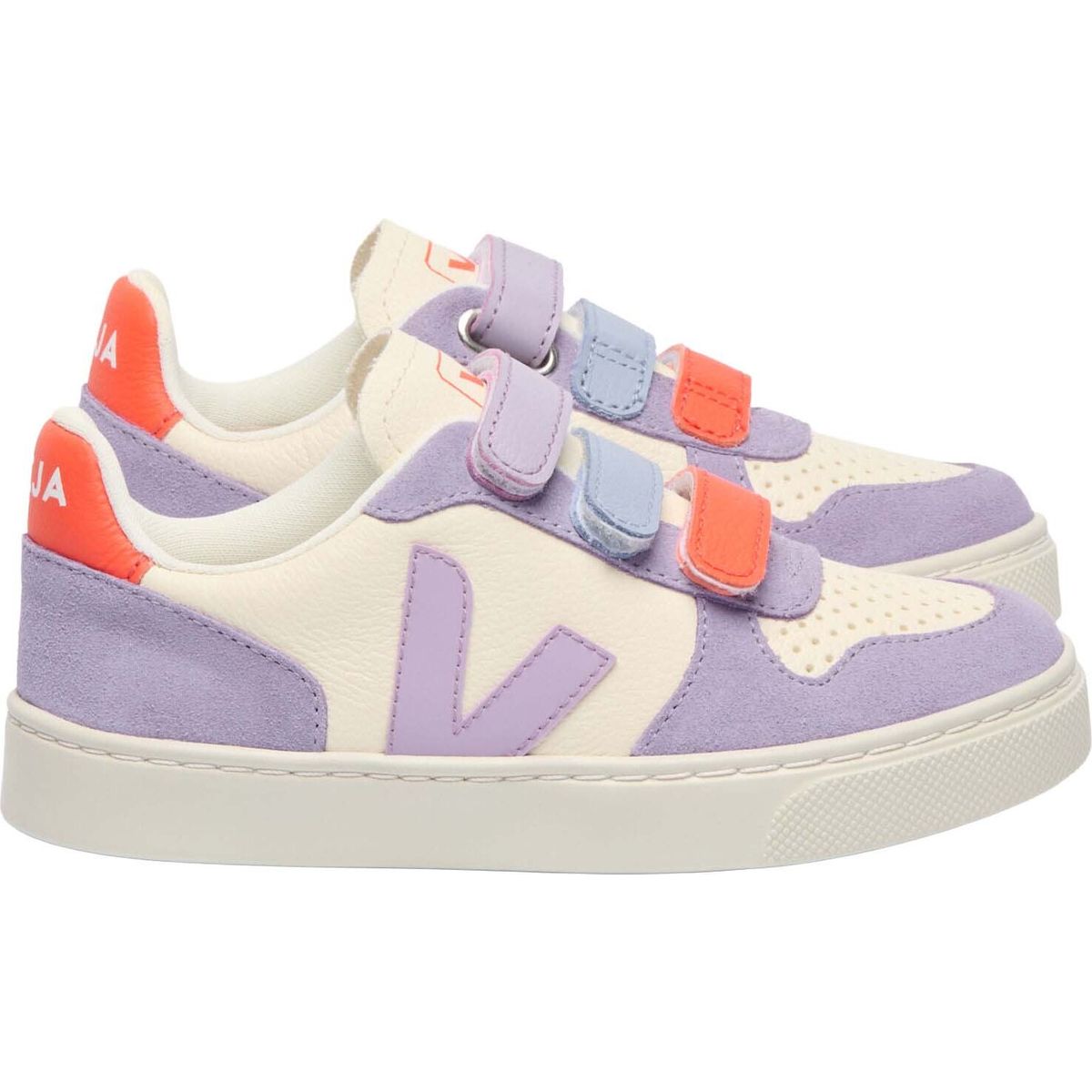 Veja Small V-10 Leath Kids cashew mult-orchid 29 CV0520614C290