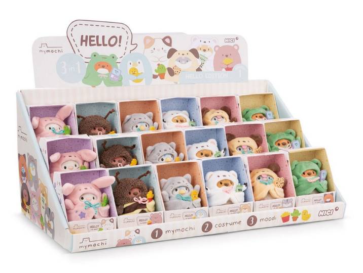 Nici Plüschfigur Nici 61140 Sortiment Kuscheltier mymochi 8cm in Geschenk-