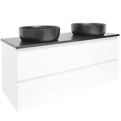 Badezimmerschrank mit Abdeckung SAT B-Way 119x50x45 cm weiß glänzend BWAY2120WTK