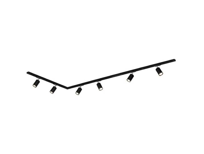 BRILONER - Railsysteem compleet set, 6x GU10 spots draaibaar, L-vormig, railsysteem plafond, spotrail, plafondlamp, spot, plafondlamp, 2,25m, zwart