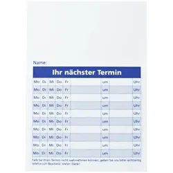 König & Ebhardt 10er-Pack Terminblöcke (500 Terminzettel) weiß, 7.4x10.5x5 cm