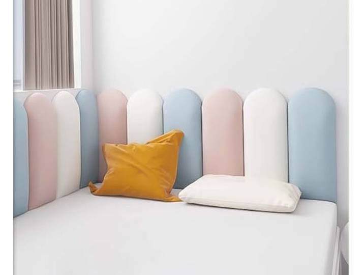 3d Wandkissen Selbstklebend, Wandpaneele Gepolstert Verdicktes 3,5 cm, Wandverkleidung Kopfteil Bett Antikollision, Paneele Wand Schalldämmung, Leicht Zu Reinigen, für Wandkissen Kinderzimmer(Color:B,