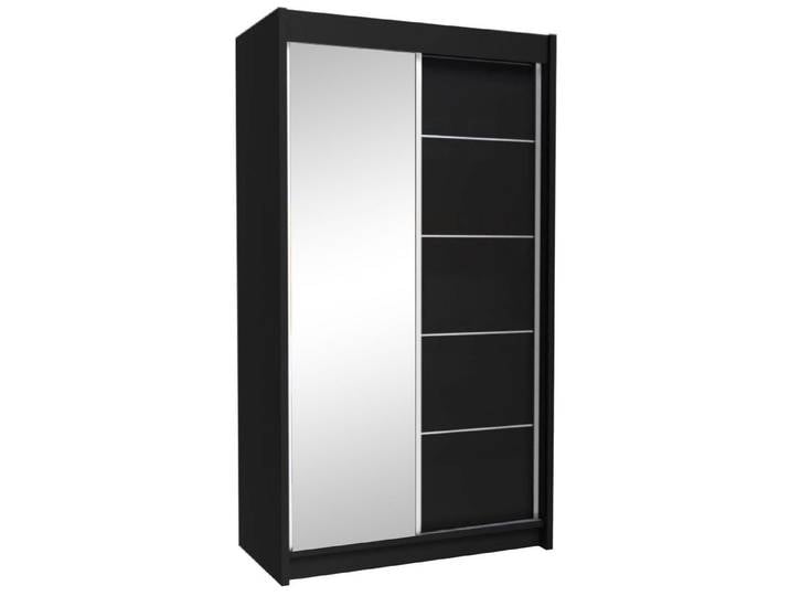 Beautysofa Kleiderschrank Marika Schrank mit Schubladeneinsätzen (moderner Kleiderschrank mit Schwebetüren, Kleiderstange und Einlegeböden) Schwebetürenschrank mit Spiegel
