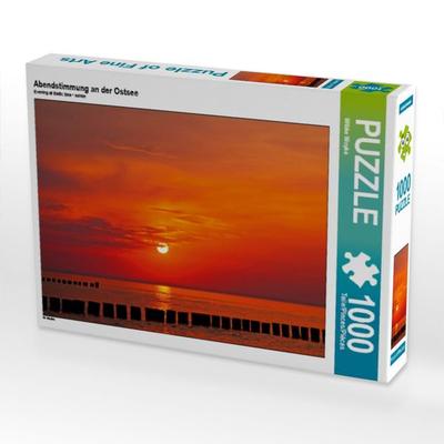 CALVENDO Puzzle Abendstimmung an der Ostsee | 1000 Teile Lege-Größe 64x48cm Foto-Puzzle für glückliche Stunden