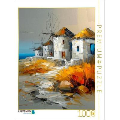 CALVENDO Puzzle Mykonos im strahlenden Sonnenschein | 1000 Teile Lege-Größe 64x48cm Foto-Puzzle für glückliche Stunden, von , Calvendo Puzzle