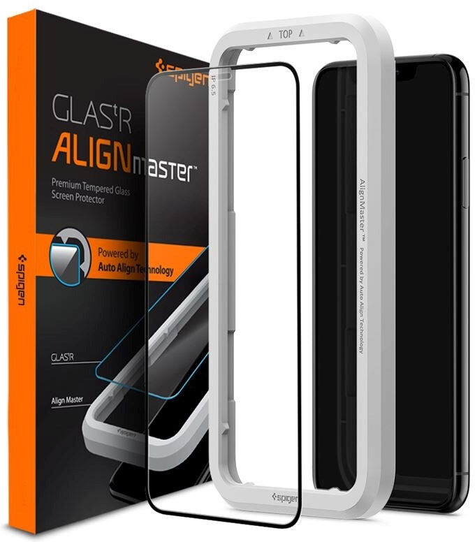 Spigen - iPhone 11 Pro Max - Align Glass Skærmbeskyttelse - Case Friendly - Gennemsigtig