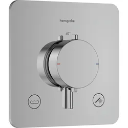 Hansgrohe Ecostat Comfort Q Thermostat Unterputz, Chrom, 2 Verbraucher mit Temperatur- und Volumensteuerung, max. Durchflussmenge 25,7 l/min, min./max. Betriebsdruck 1/10 bar