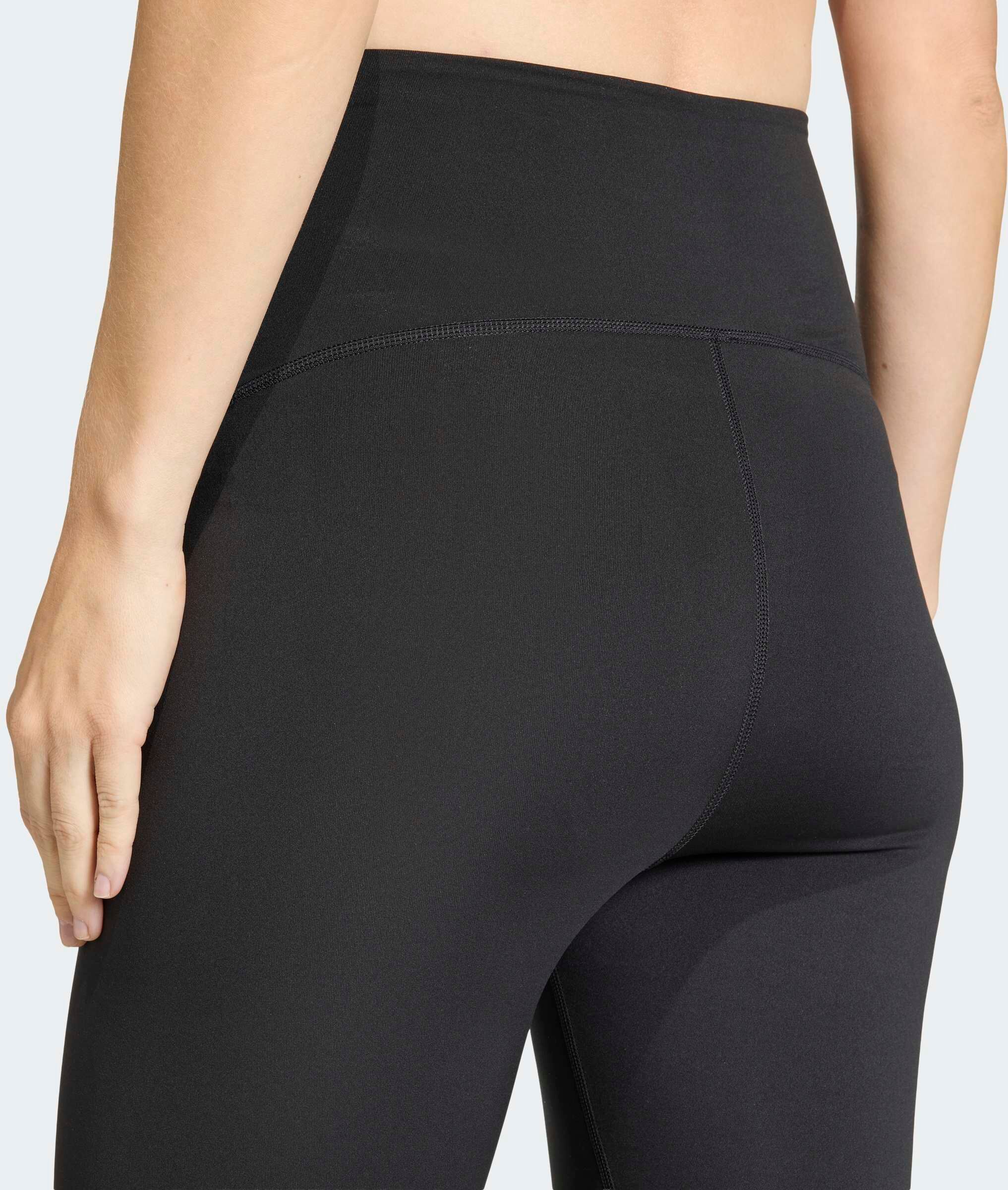 Trainingstights ADIDAS PERFORMANCE "OPTIME ESSENTIALS WORKOUT UMSTANDS-LEGGINGS IN VOLLER LÄNGE", Damen, Gr. XL, N-Gr, schwarz (schwarz, normal, gr.), Obermaterial: 85% Polyester, 15% Elasthan, Hosen Trainingstights, Umstands-Leggings schwarz, normal, gr.