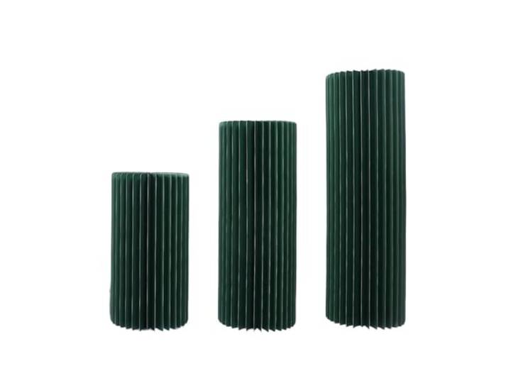 Zymjzbetic Papierfaltzylinder Zylinderständer, Papiersäulen, Sockel, Tortenständer, faltbare Pappsäulen, Zylindertisch, Partys, Geburtstage, Hochzeiten(Green 60 80 100)