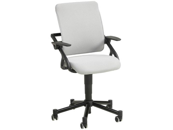 Paidi Jugenddrehstuhl, Schwarz, Hellgrau, Kunststoff, Drehkreuz, 58x83-97x60 cm, Oeko-Tex® Standard 100, Stoffauswahl, Sitzfläche 360° drehbar, Bezug abnehmbar, Arbeitszimmer, Bürostühle, Jugendschreibtischstühle & Kinderschreibtischstühle