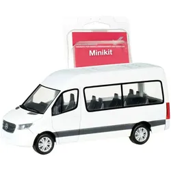 Herpa 013468 H0 Bus Modell Mercedes Benz Sprinter Bus Hochdach, weiss