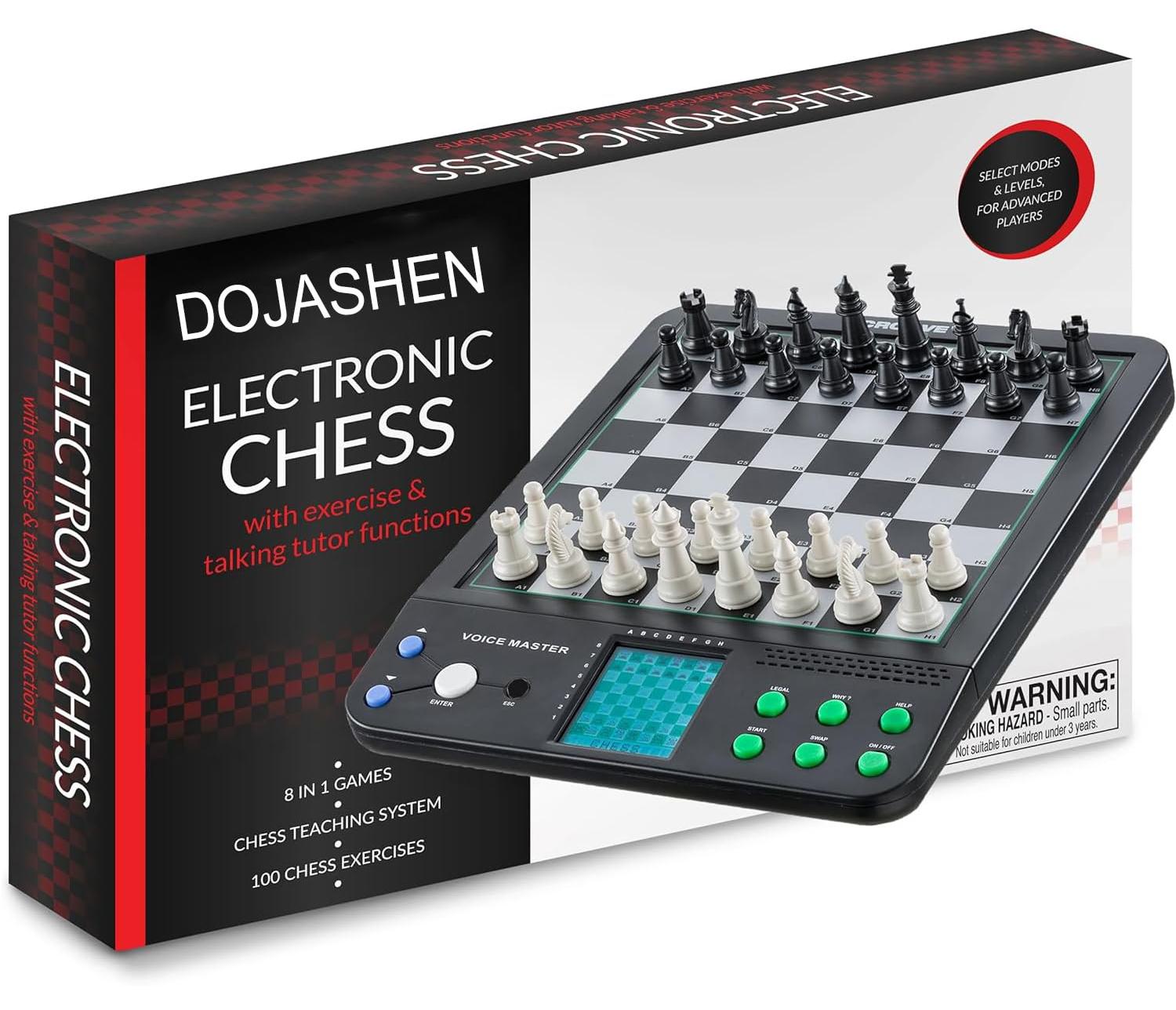 Elektronisches Schachspiel mit LED-Sensor, 30 Stufen, 100 Übungen