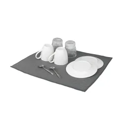 Abtropfmatte extra saugstark Mikrofaser   , grau , Mikrofaser , Maße (cm): B: 40