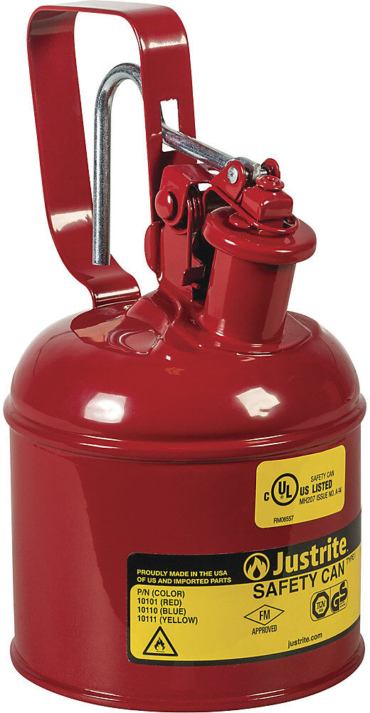 Sicherheitsbehälter aus Stahl, Volumen 1 l, rot Justrite