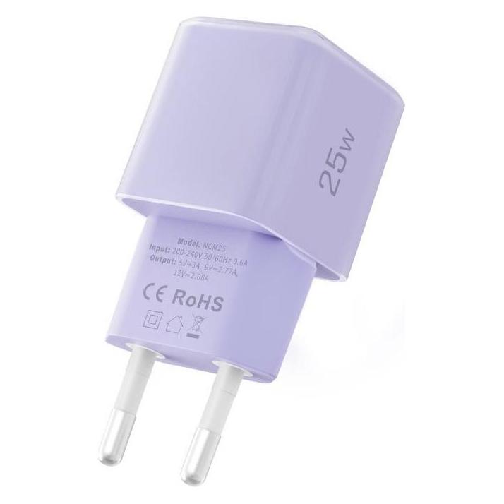 Tech-Protect NCM25 USB-C PD 25W Wandladegerät - Lila (25 W, 1 Port) (60641551)