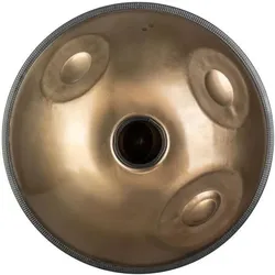 Sela Handpan SEHP203 Harmony D-Kurd mit Pflegemittel (Perkussion), Perkussion, Gold