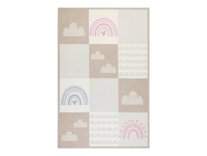 Esprit Kinderteppich Lovely Rainbow, Beige, Regenbogen, rechteckig, 160x230 cmes Vertrauen - Oeko-Tex®, Oeko-Tex® Standard 100, für Fußbodenheizung geeignet, beidseitig verwendbar, Hausstauballergiker pflegeleicht, strapazierfähig, leicht zusammenrollbar, Teppiche & Böden, Teppiche, Teppich Kinderzimmer