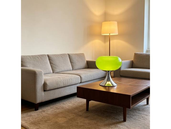Lampe de table vintage, lampe de chevet pour chambre à coucher, lampe décorative d'ambiance de bureau en verre vert rétro