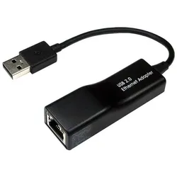 RS PRO USB-Netzwerkadapter Stecker USB 1.1, USB 2. (USB 2.0, RJ45 (1x)), Netzwerk Adapter, Schwarz